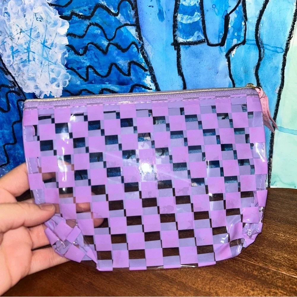 Purple Checkered Women's Bag